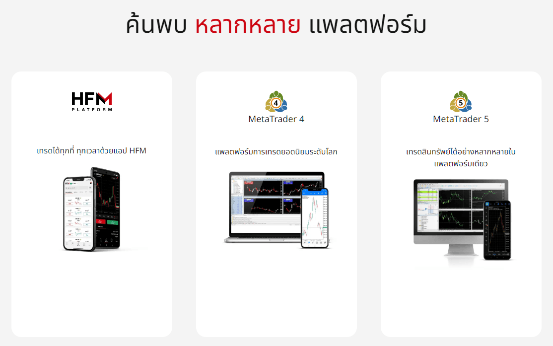 รีวิวแพลตฟอร์มเทรด HFM ปี 2026: เปรียบเทียบ MT4, MT5 และ HFM Platform